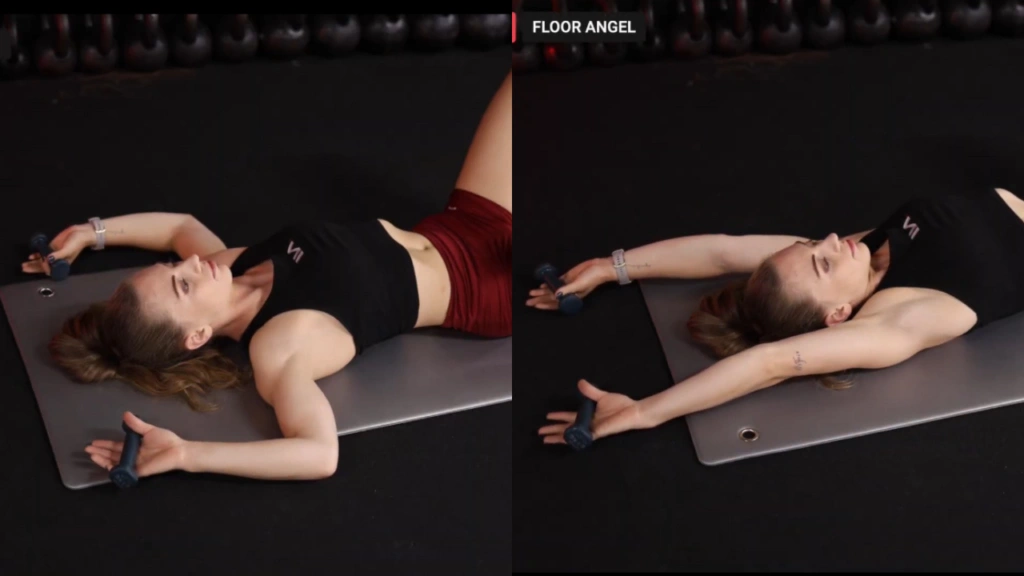 Natalia wykonująca floor angel